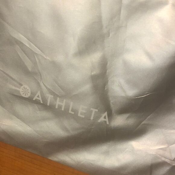 371. Athleta Metallic Silver Drawstring Bag - Picture 2 of 7